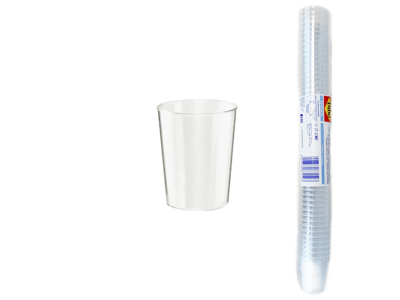 Bicchiere liquore in plastica 30/40cc in confezione da 50 pezzi