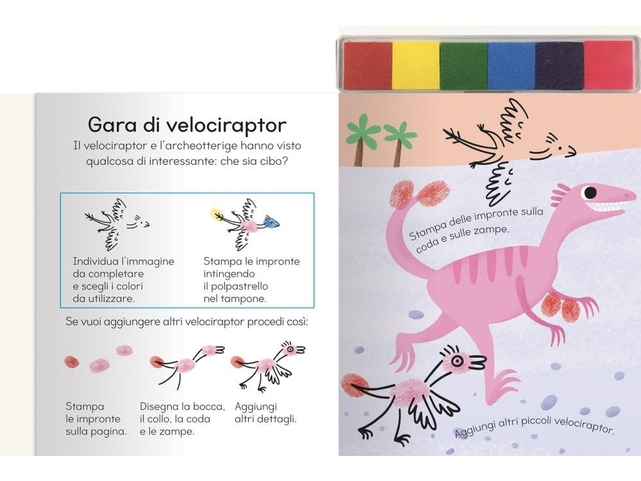 Disegnacon le impronte dinosauri