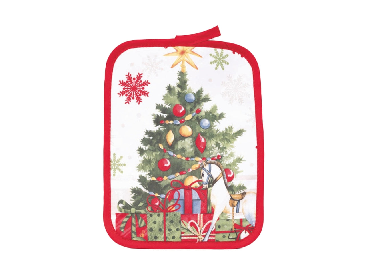 Presina rettangolare 17,5x22cm con albero di natale