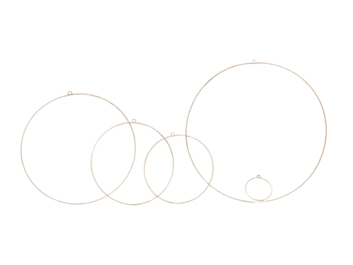 Cerchio decorativo in metallo 30cm oro