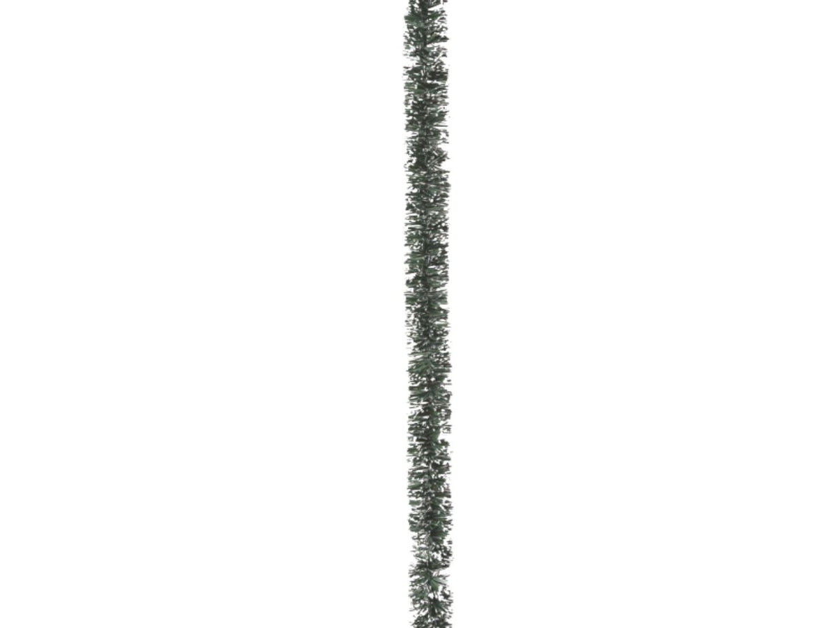 Filo decorativo natalizio 300cm diametro 4cm verde con punte bianche