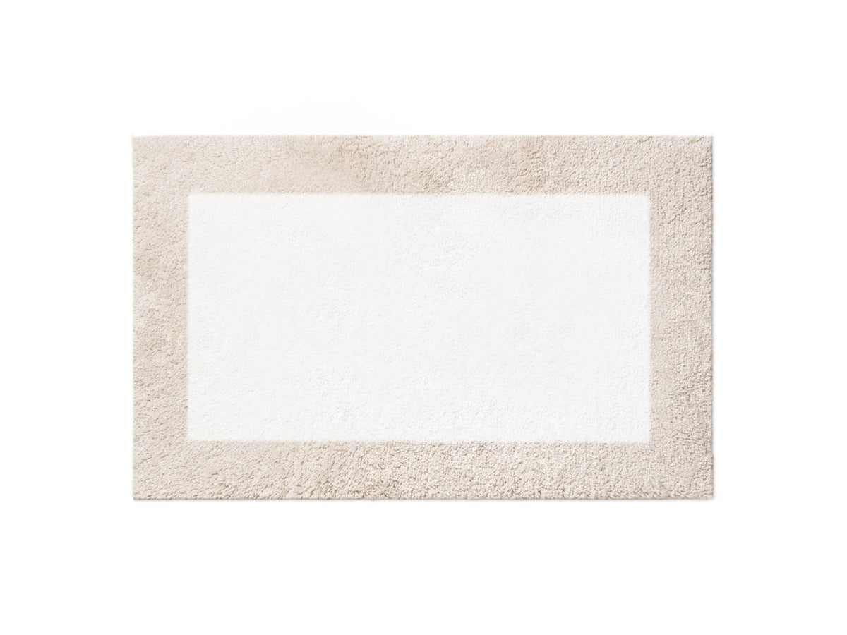 Tappetino bagno 100% cotone otello beige antiscivolo 50x80x2cm