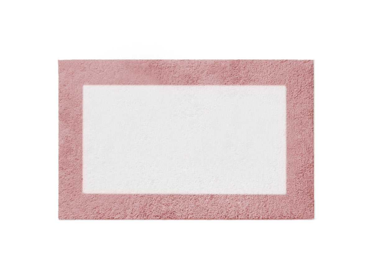 Tappetino bagno 100% cotone otello rosa antiscivolo 50x80x2cm