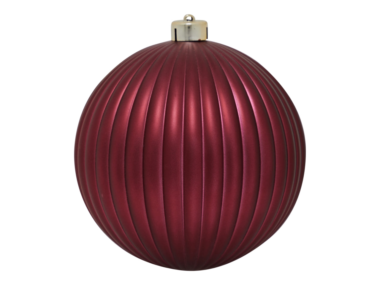 Palla15cm a spicchi in plastica rosso wine opaco