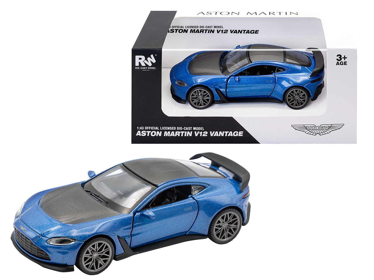 Die cast aston m.vantage blue/b 1:43