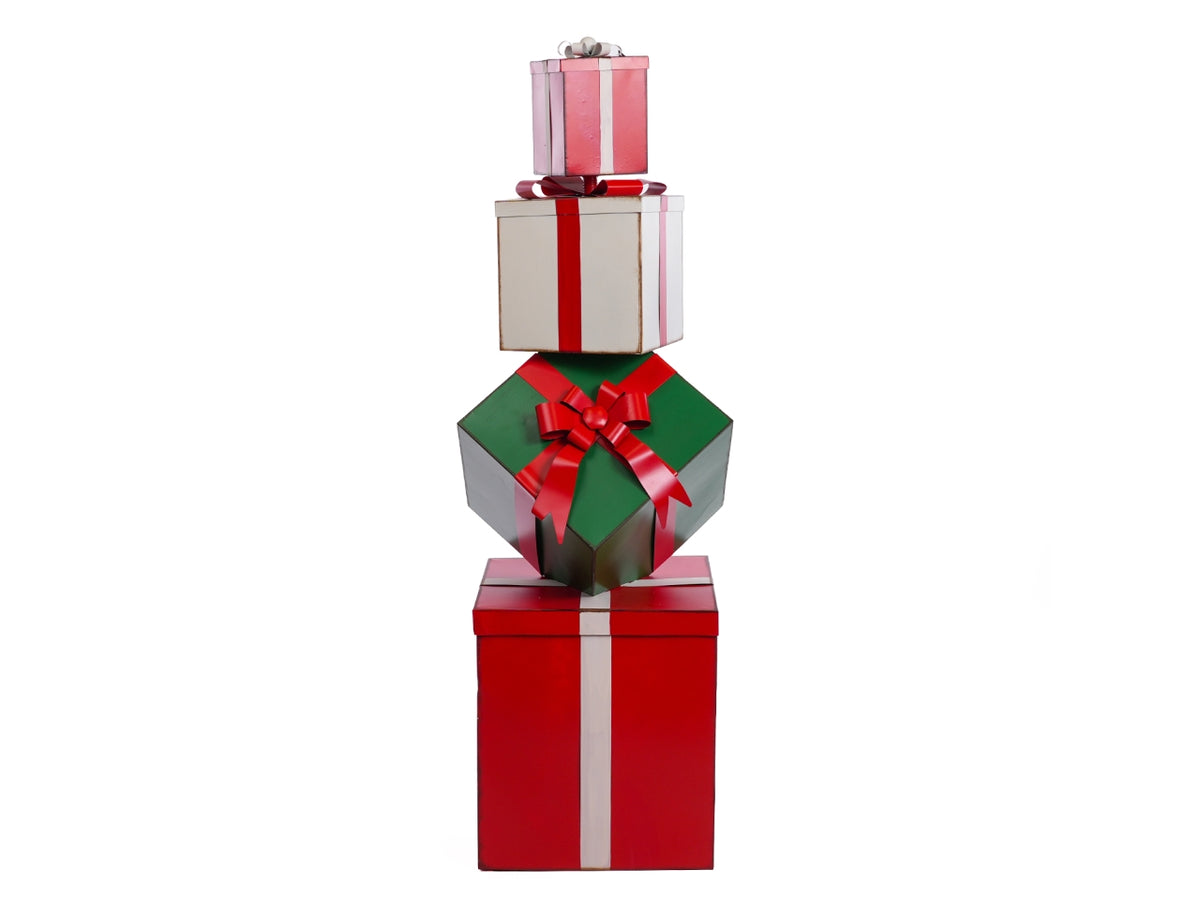 Struttura pacchi regalo in metallo 17x11x52cm