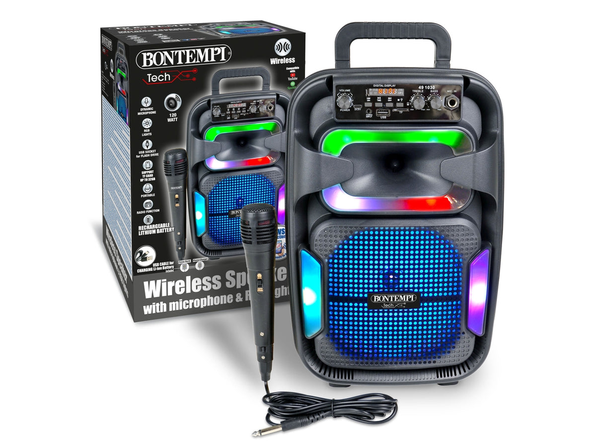 Cassa wireless con microfono dinamico