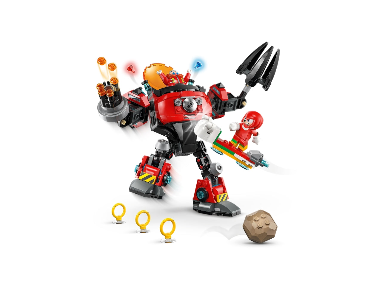 LEGO Knuckles vs. il Mech Egg Crusher del Dr. Eggman