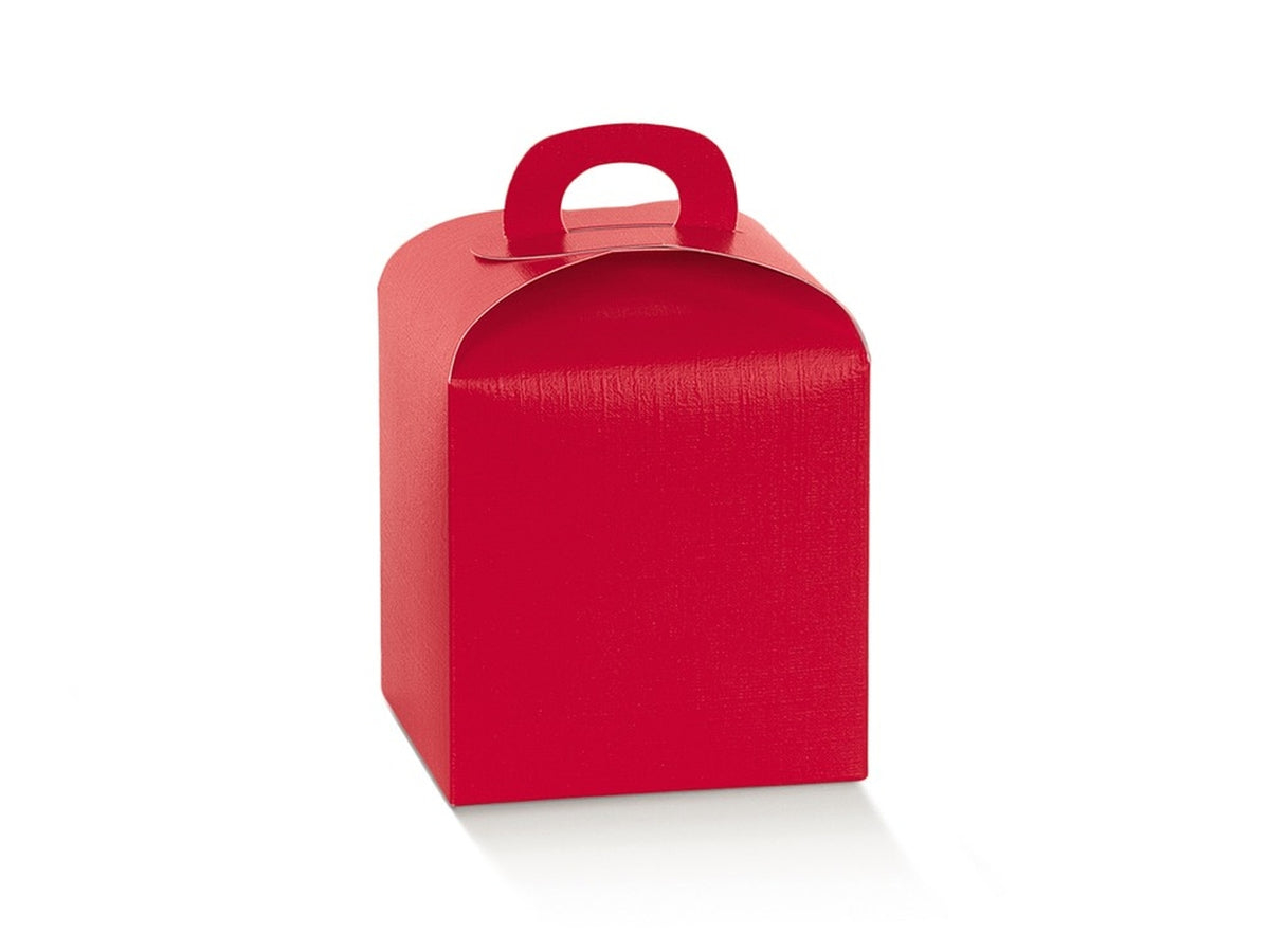 Fibra rosso portapanettone 10x10x10cm