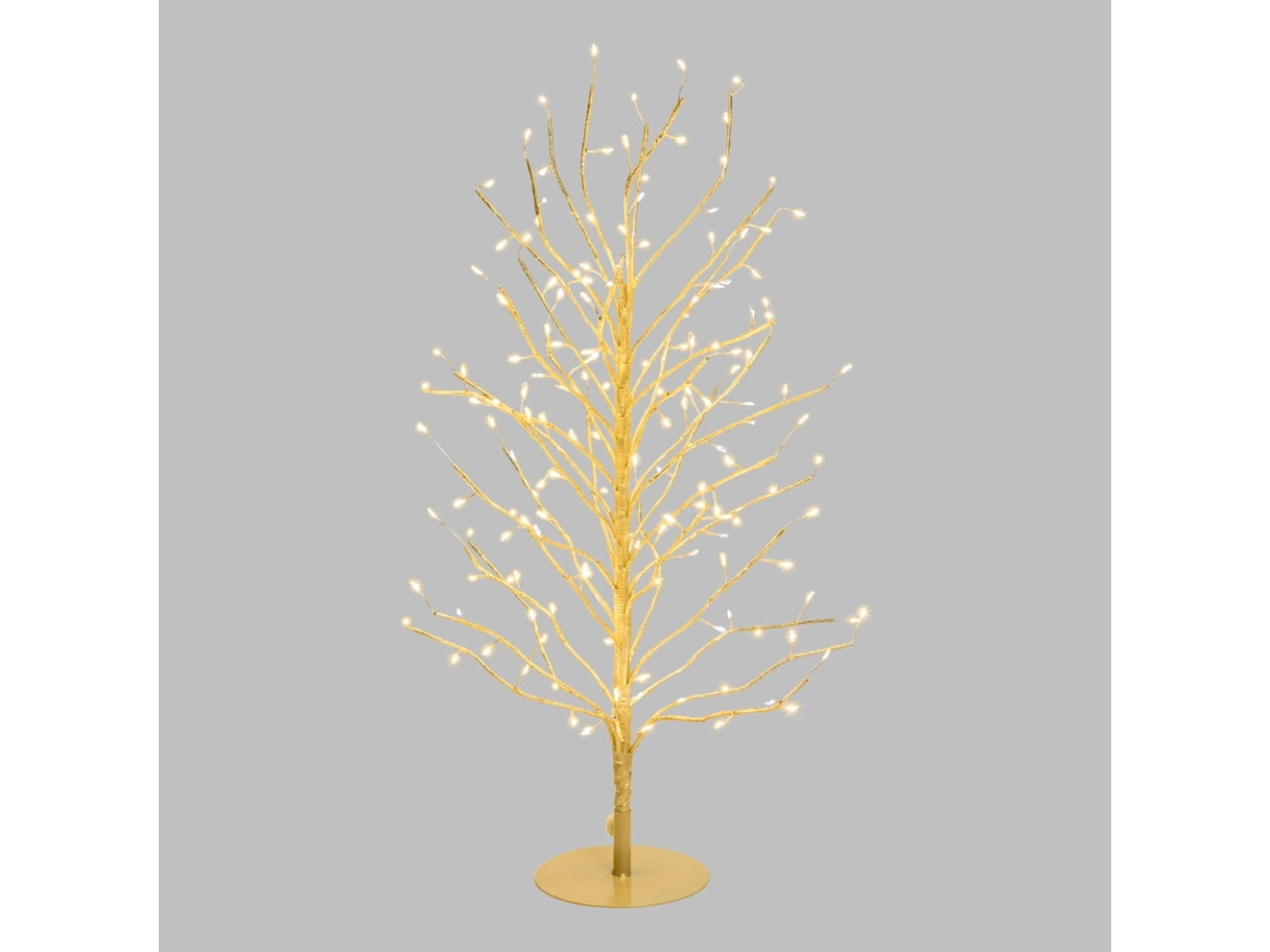 Albero tiglio 60cm ramo champagne diametro 40cm con 160microled bianco caldo e giochi di luce automatico flashled diamond per uso interno/esterno IP44