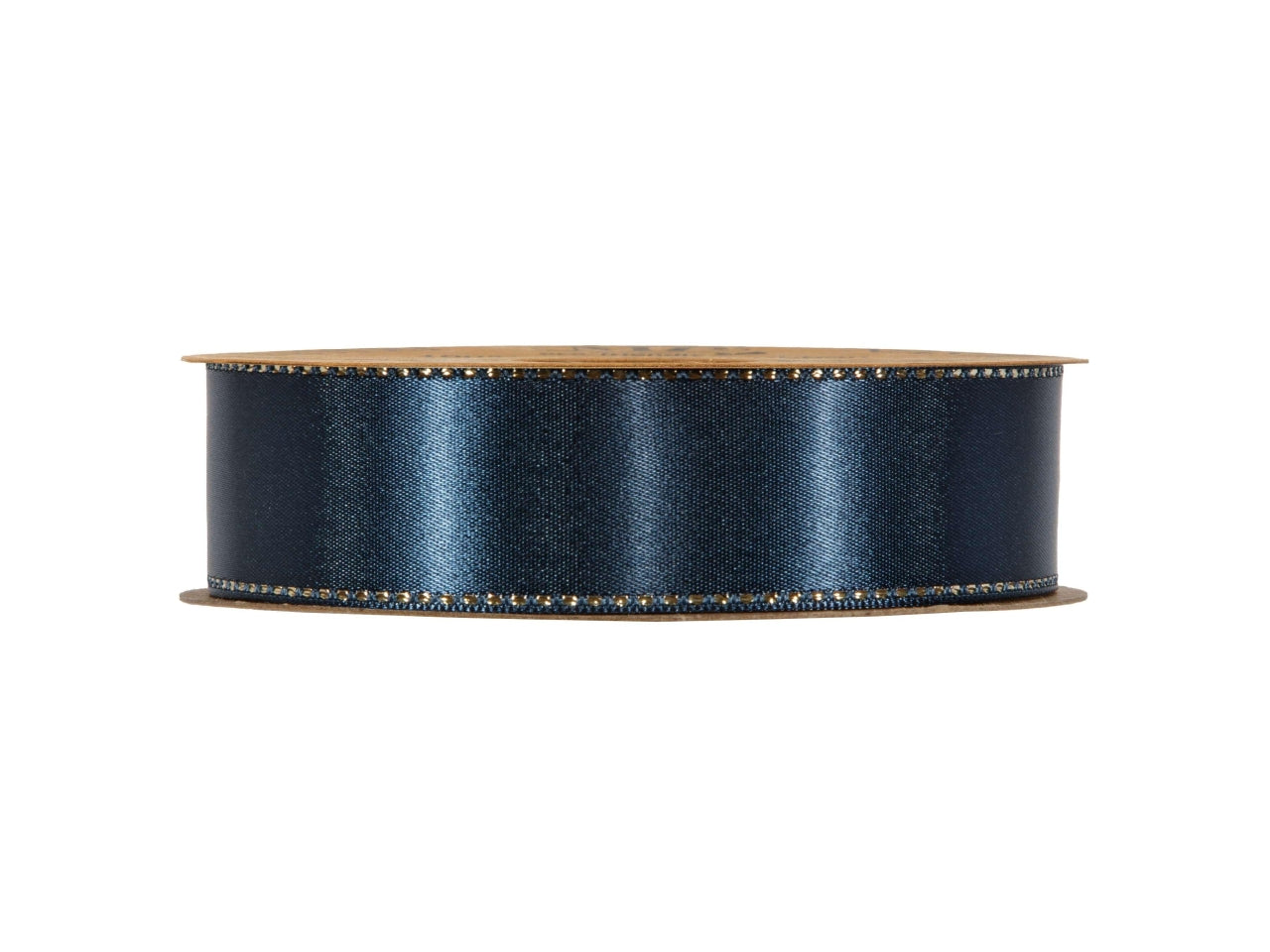 Nastro satinnèe 2,5cmx20mt con bordo in lurex blu intenso