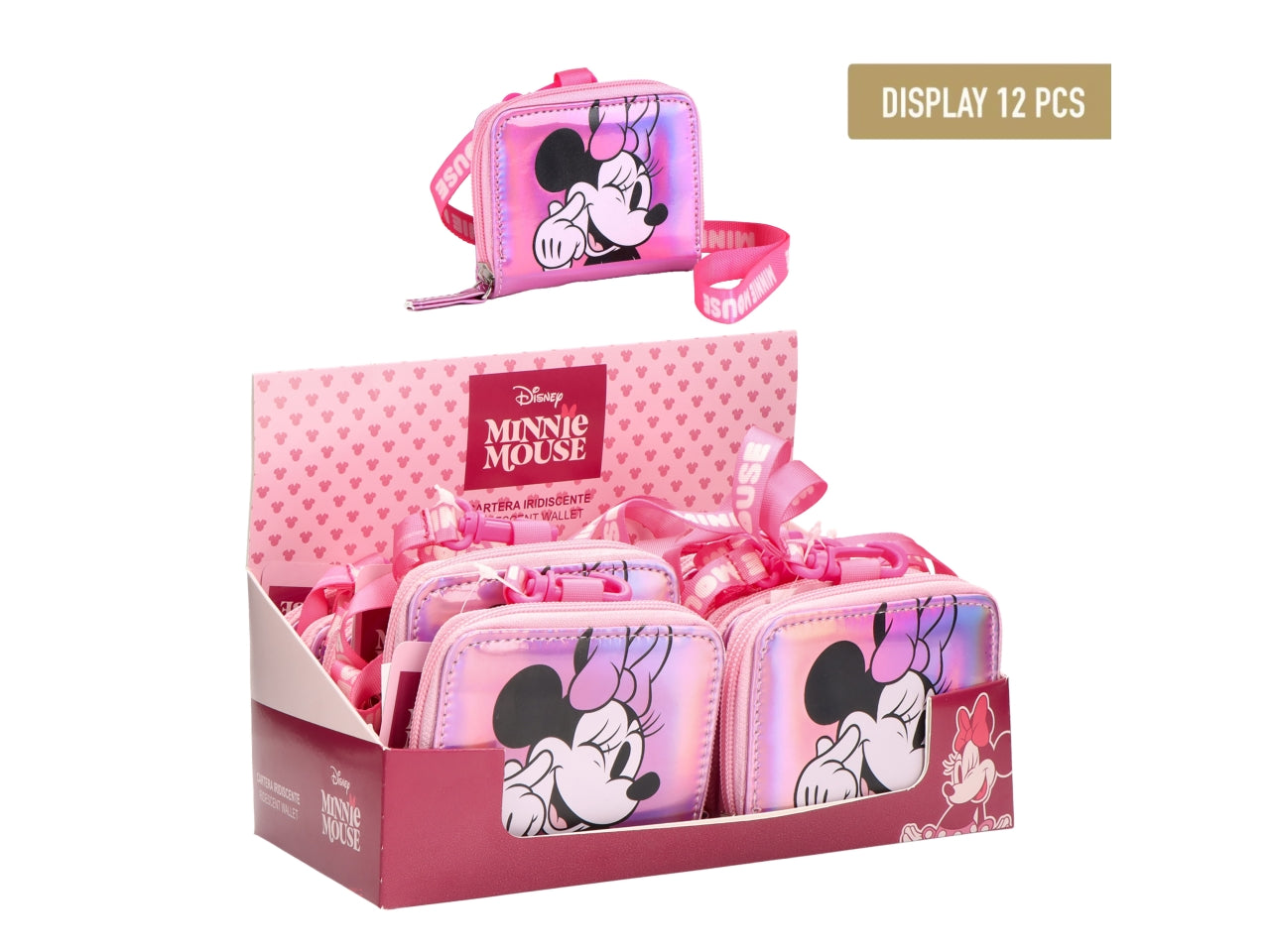 Minnie portafoglio iridescente ritorno a scuola