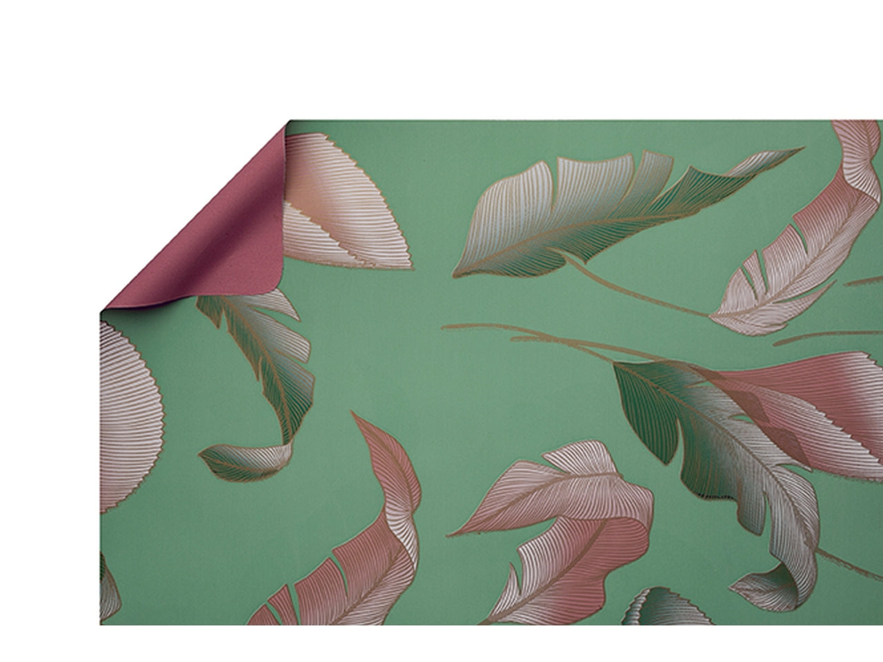 Bobina calla douple face 40my 1x25mt verde/borò