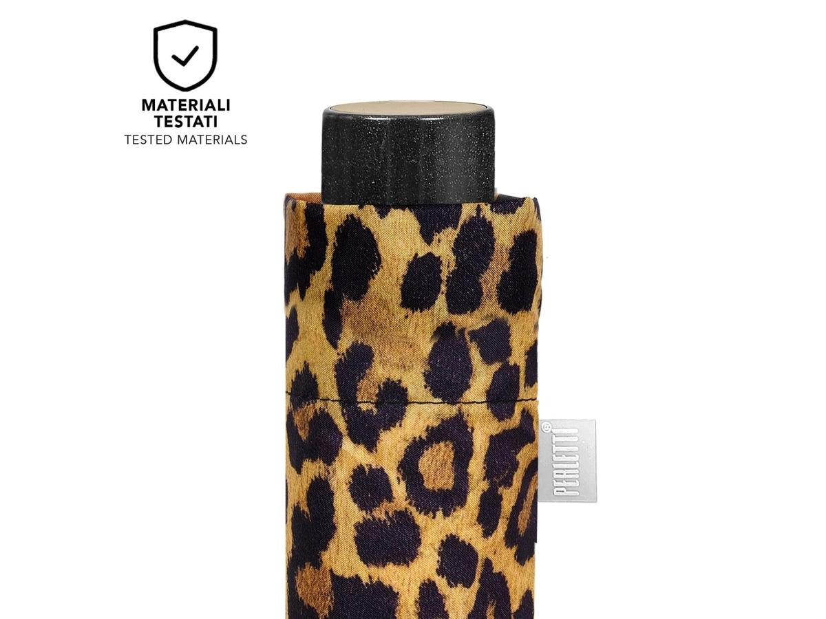 Ombrello donna mini 54cm manuale leopardo