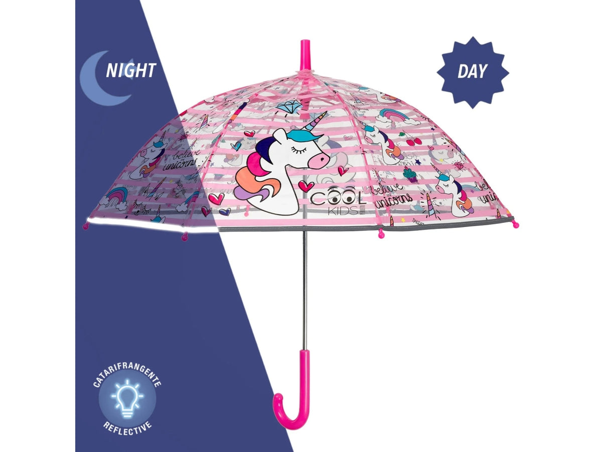 Ombrello kids manuale 45cm cupola Unicorno