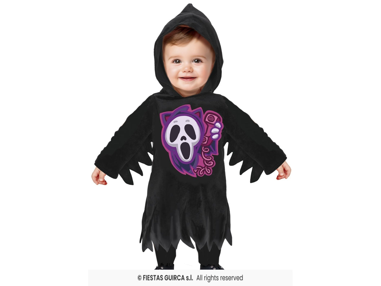 Costume baby fantasma nero 18/24 mesi