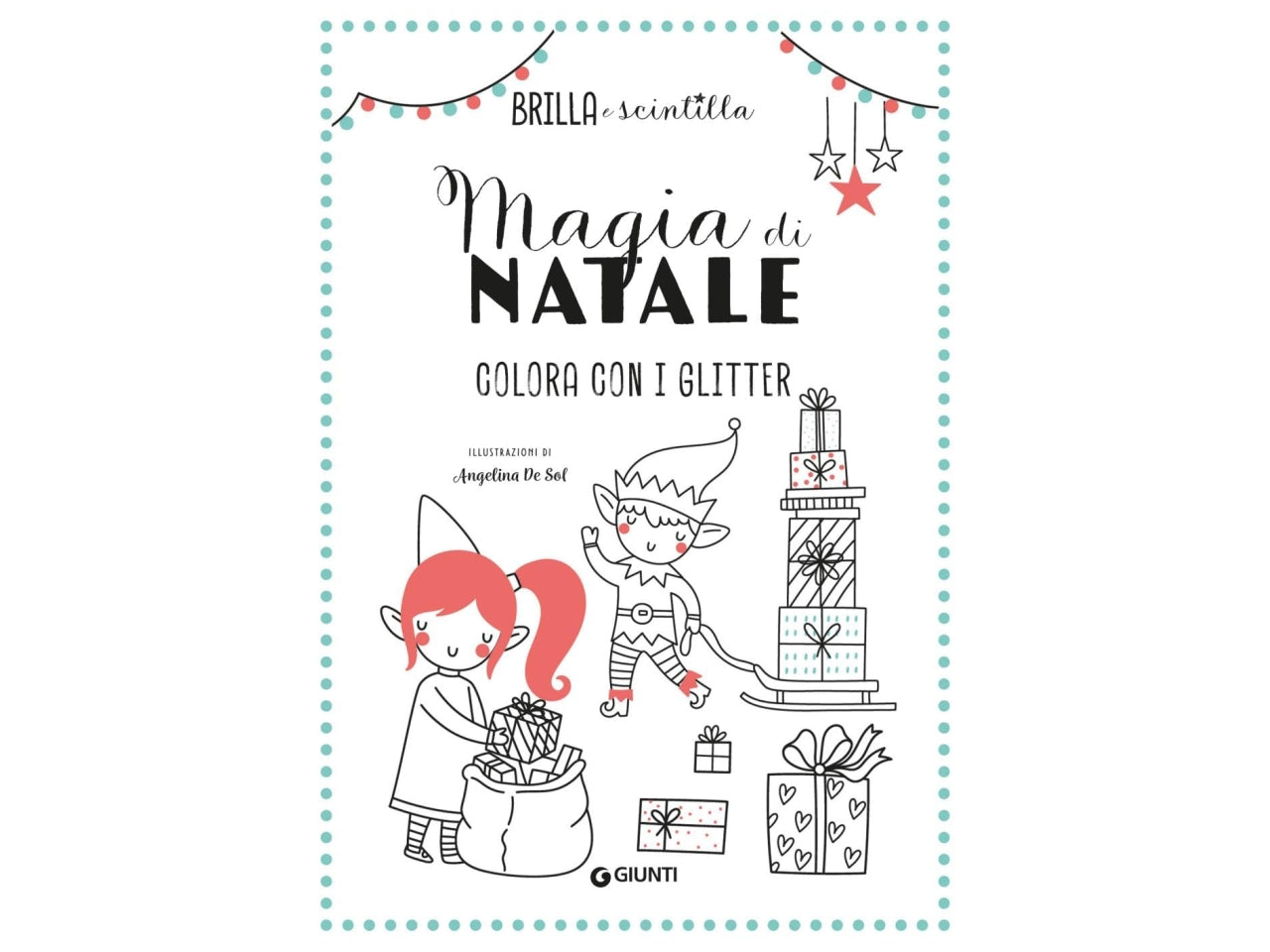 Magia di natale. colora con i glitter