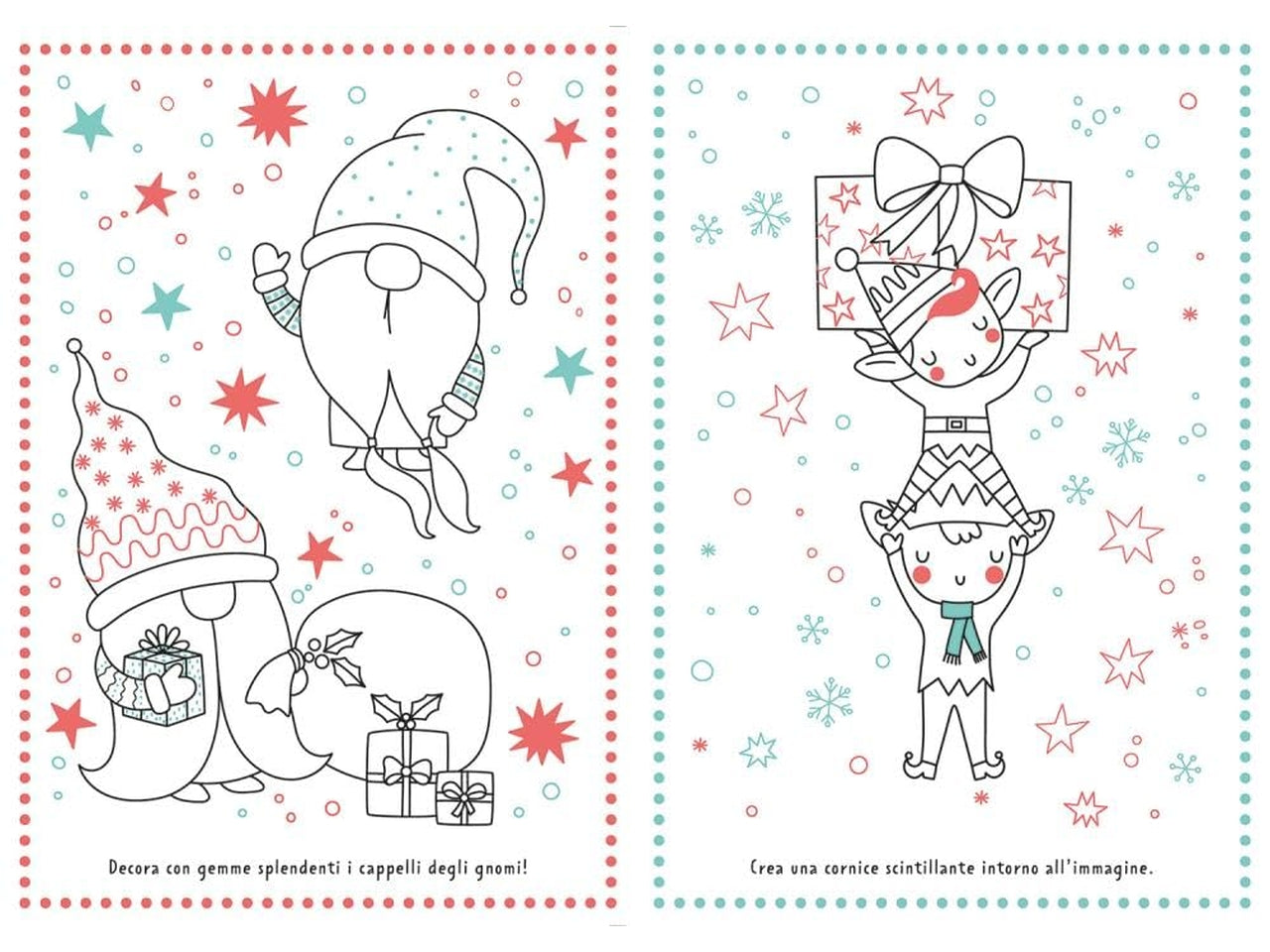 Magia di natale. colora con i glitter