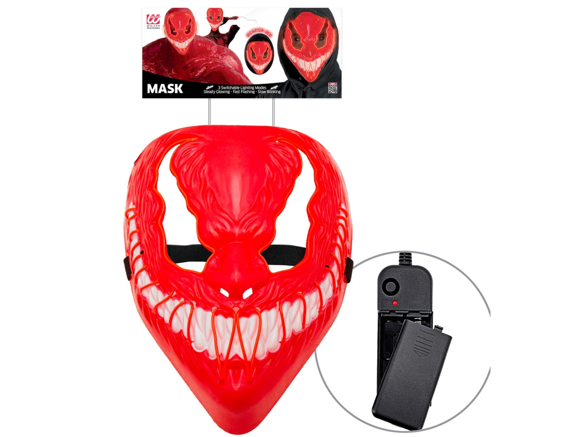 Maschera mostro con led rosso