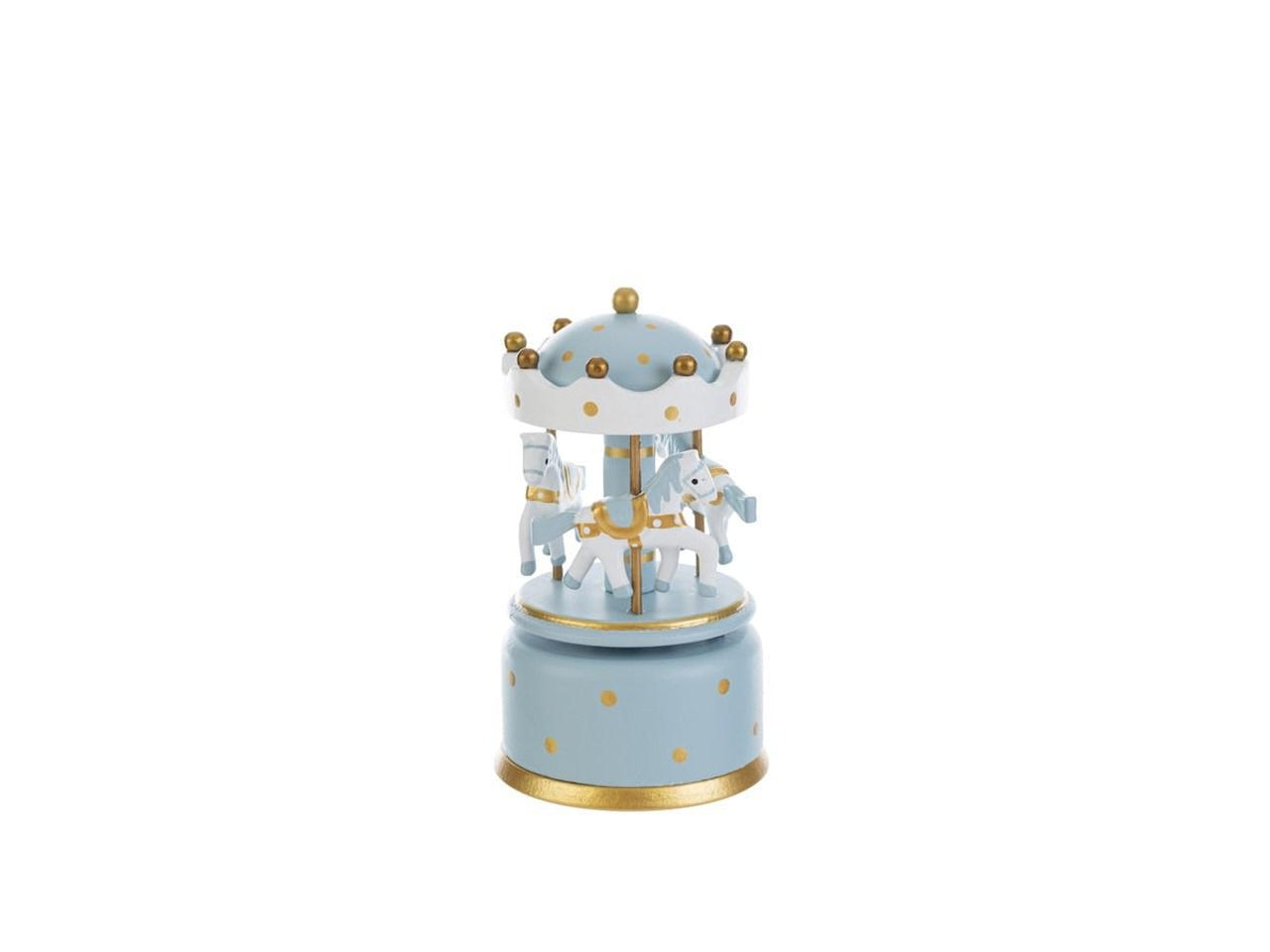 Giostrina carillon in legno 7,5xh.13cm celeste con astuccio abbinato