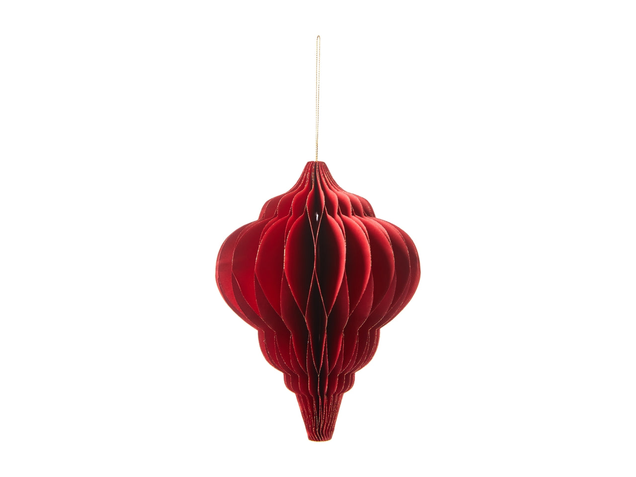 Appendino trottola in carta 20cm rosso