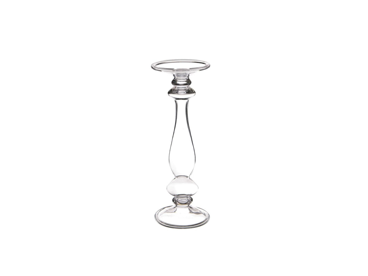 Portacandele candelabro in vetro d.21xh.56cm