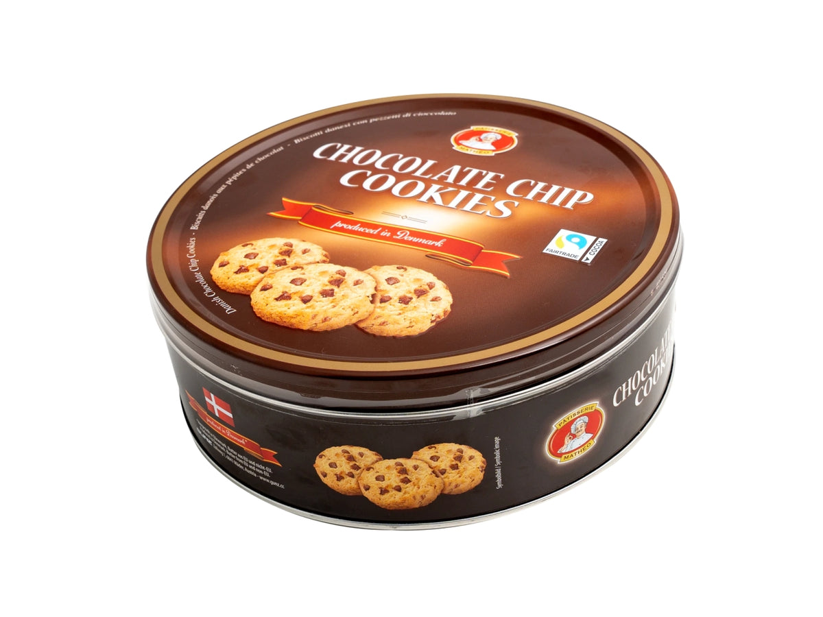 Chocolate chip cookies, biscotti al cioccolato in scatola di latta 454gr