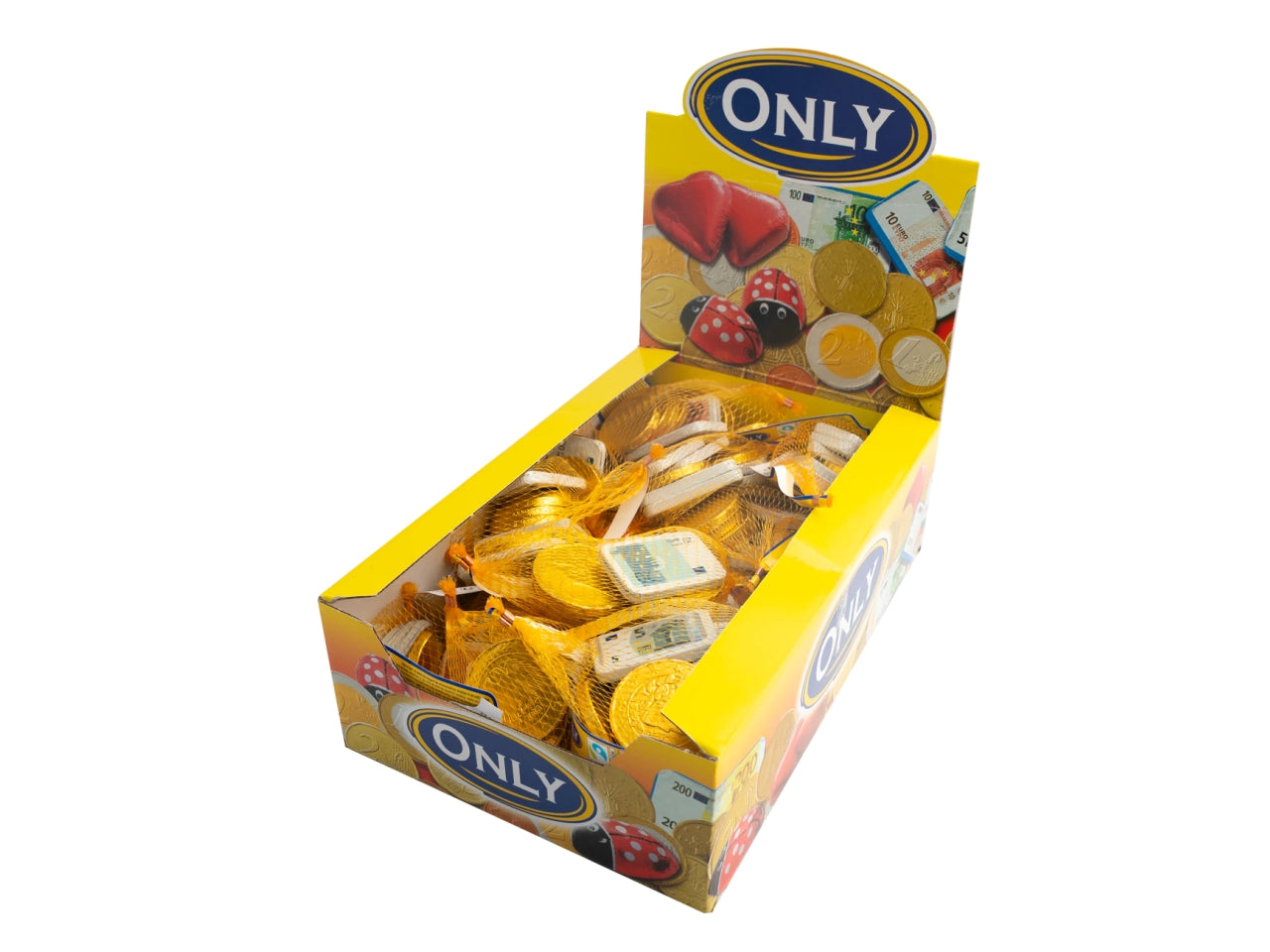 Banconote e monete d'oro di cioccolata al latte 85g