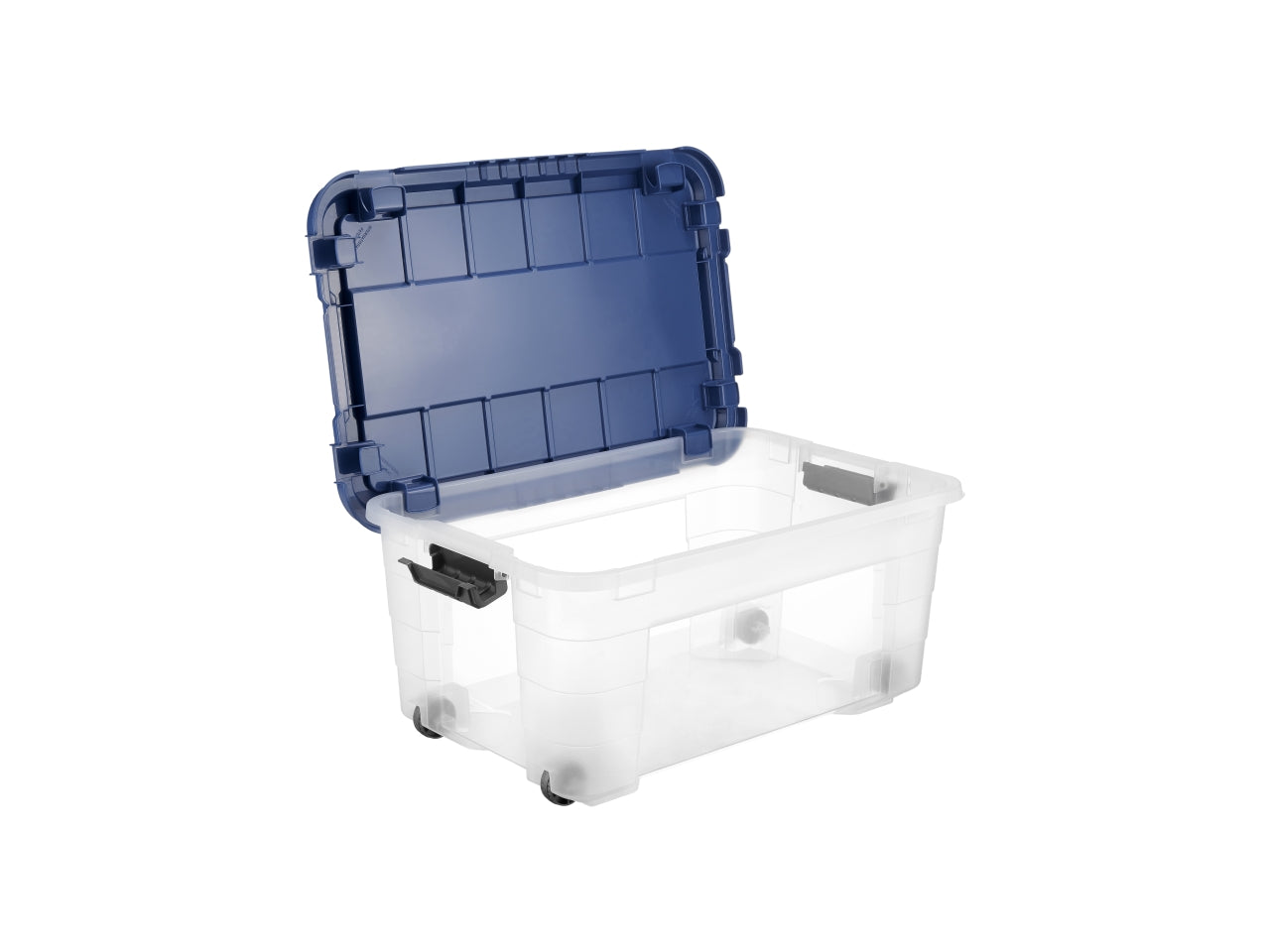 Box magic 4up 40 con coperchio e ruote colore trasparente e oceano$