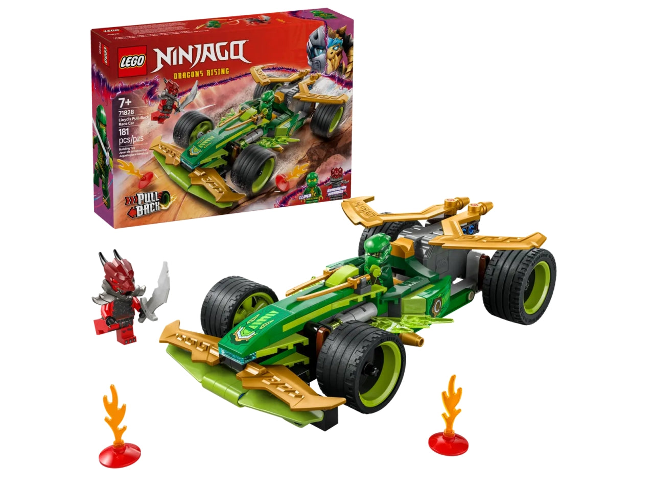 Lego Ninjago Racer pull-back di Lloyd