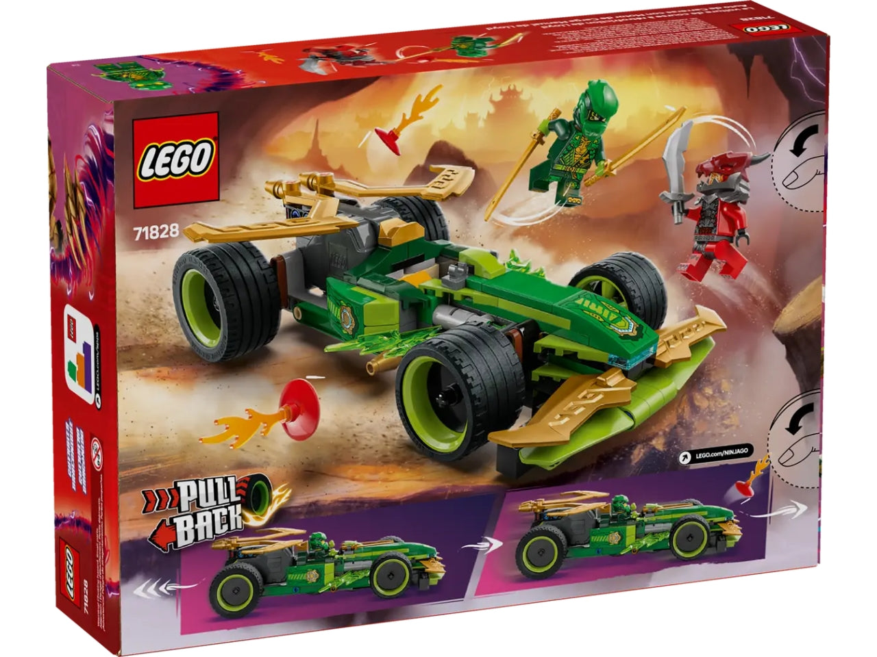 Lego Ninjago Racer pull-back di Lloyd