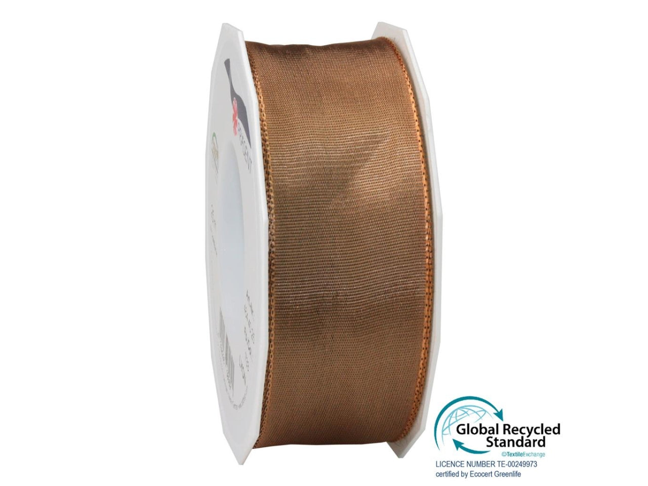 Nastro lyon di seta 4cmx25mt con bordo in filo metallico macchiato