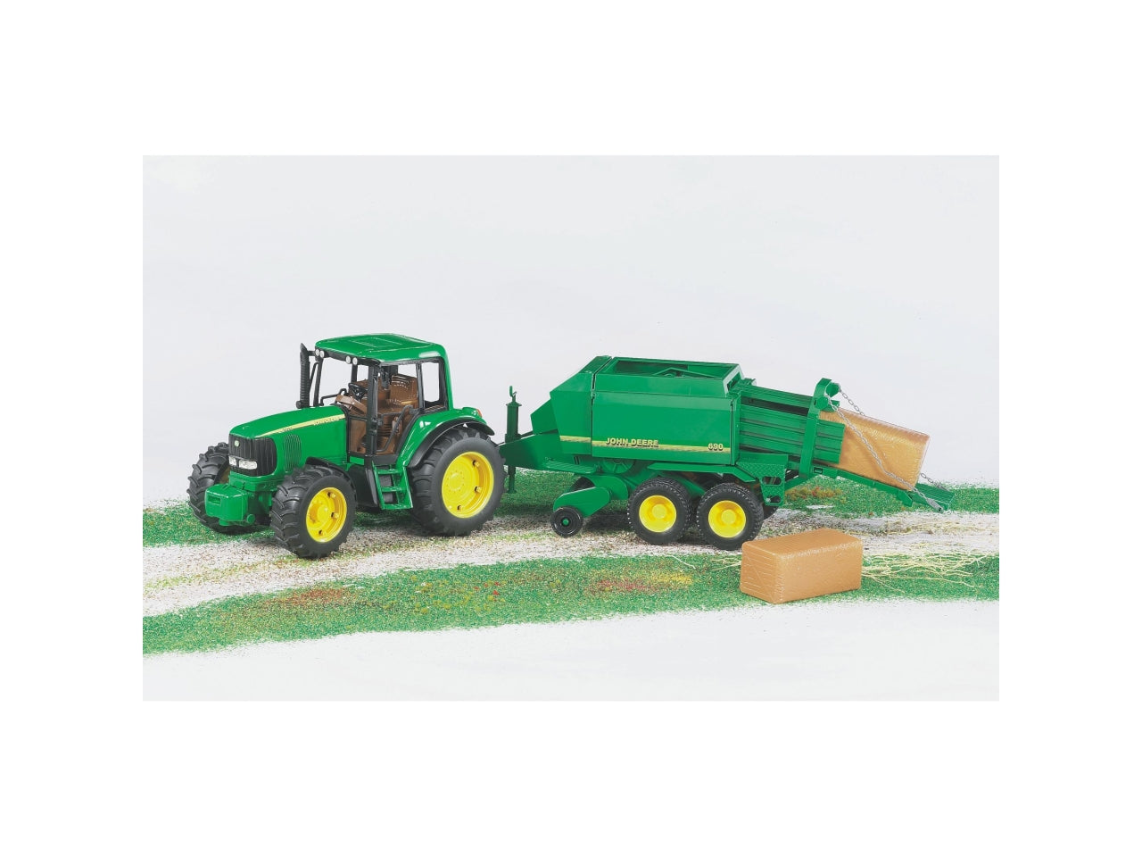 Rimorchio pressaballe john deere