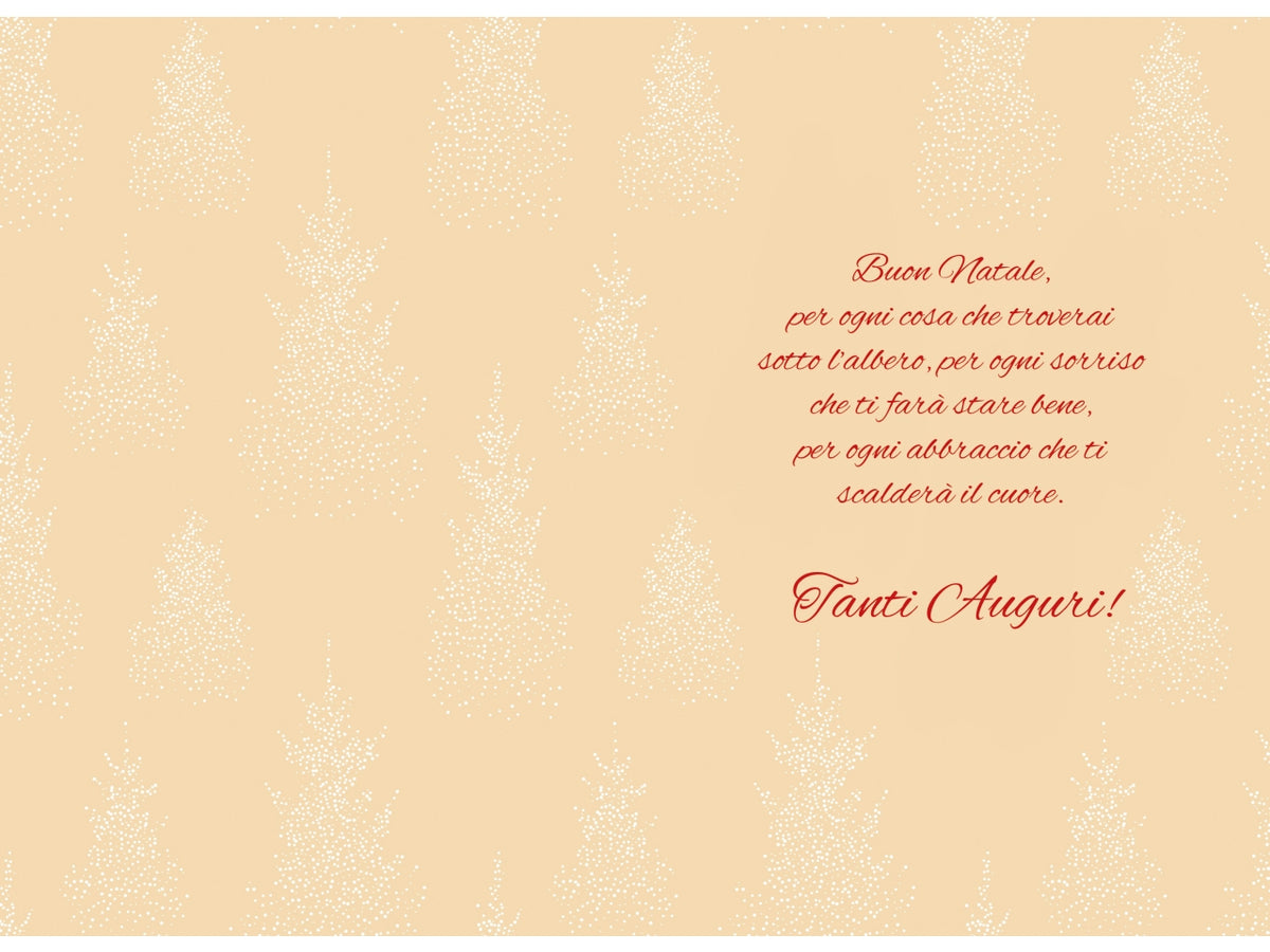 Biglietto buon natale con casa