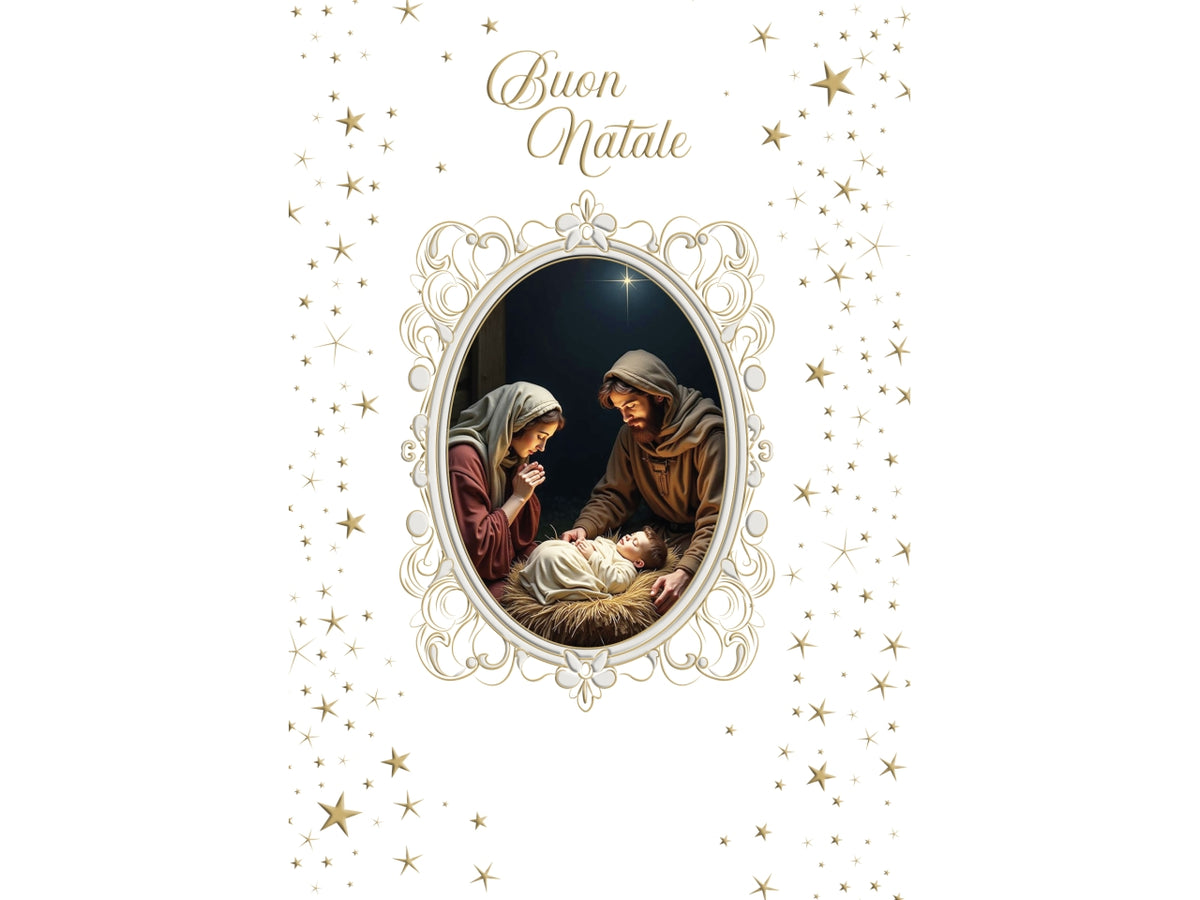 Biglietto buon natale religioso