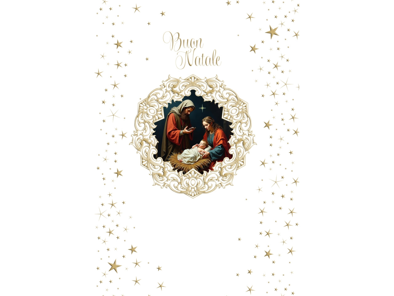 Biglietto buon natale religioso