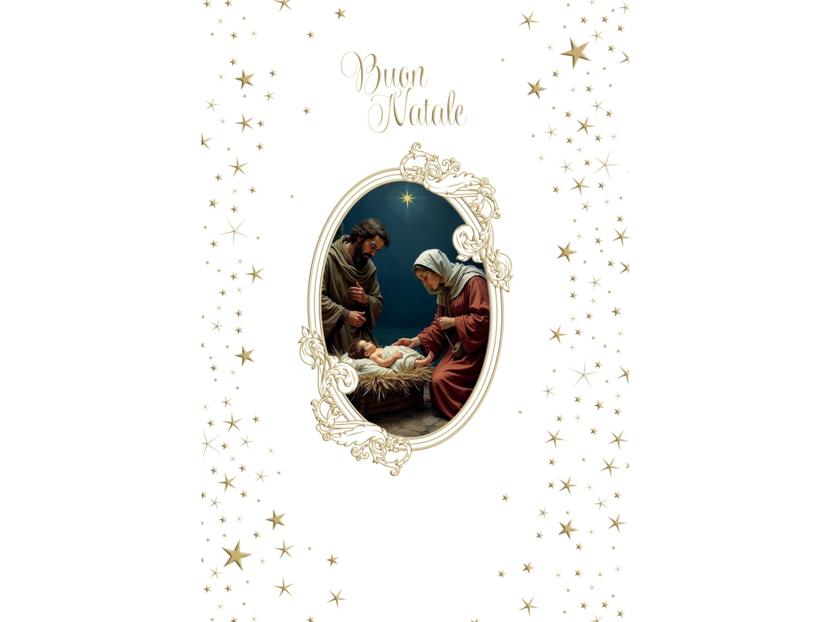 Biglietto buon natale religioso
