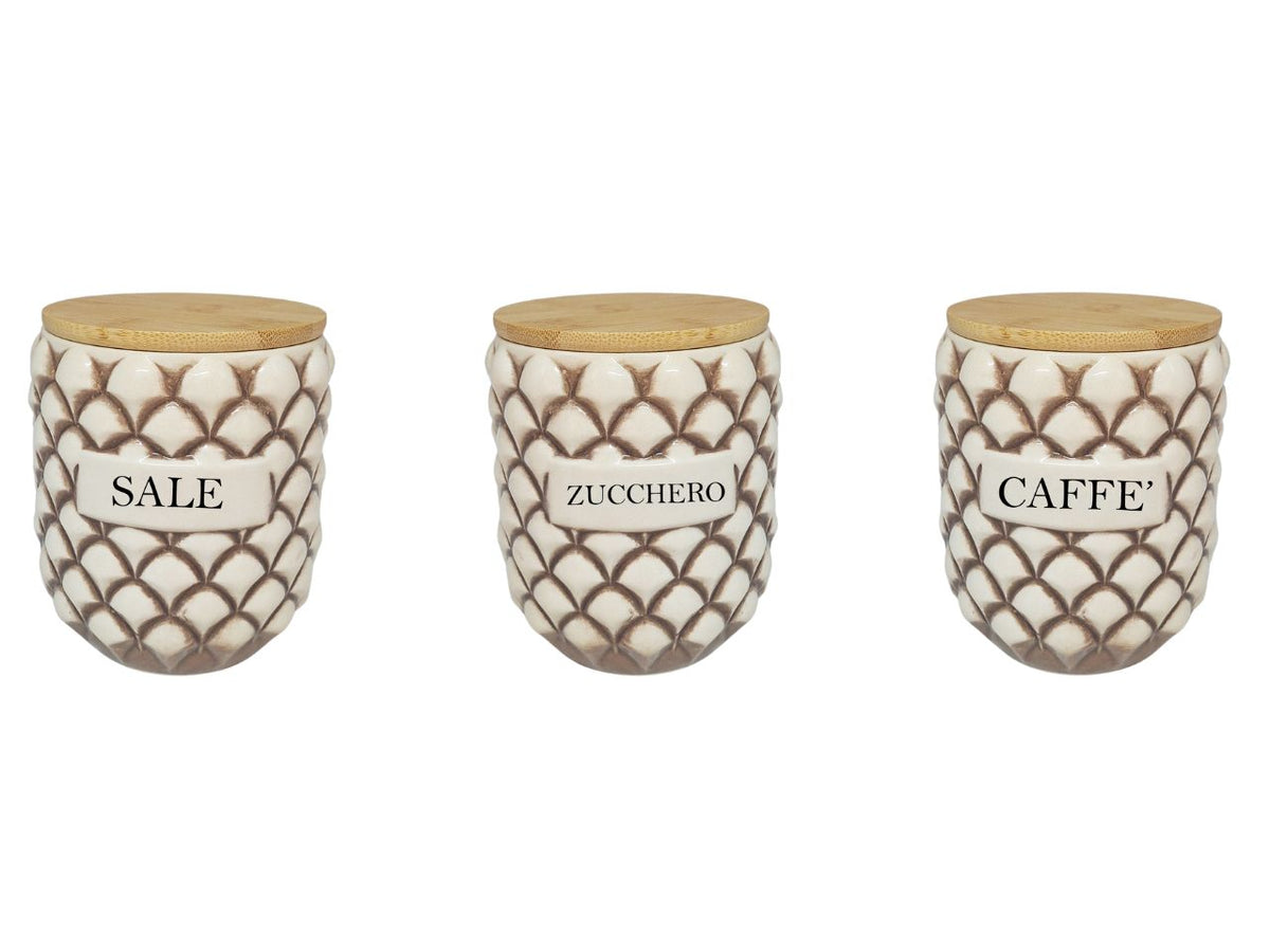 Barattolo in ceramica 13x10,5x10,5cm pigna