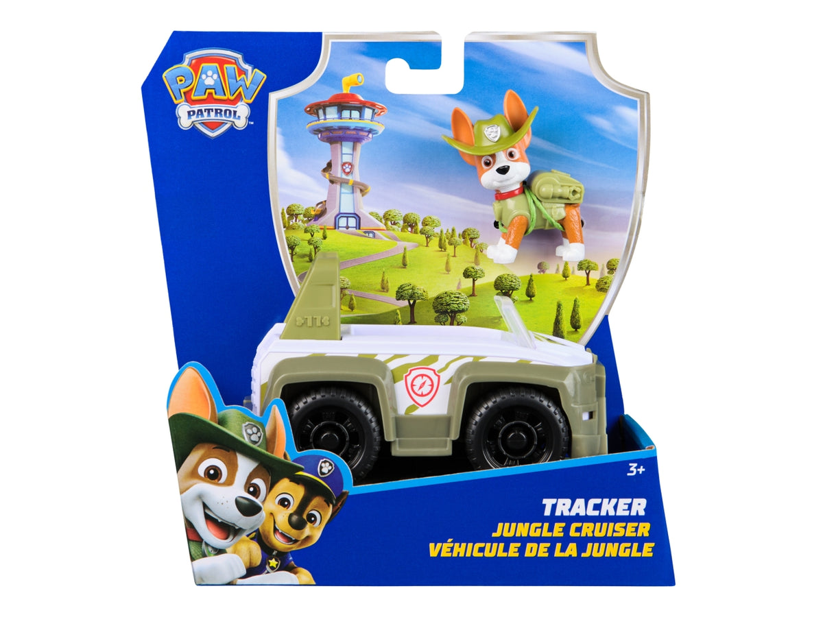 Paw patrol veicolo base tracker con personaggio $
