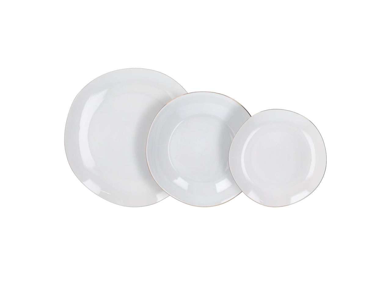 Servizio tavola 18 pz Delphi filo oro