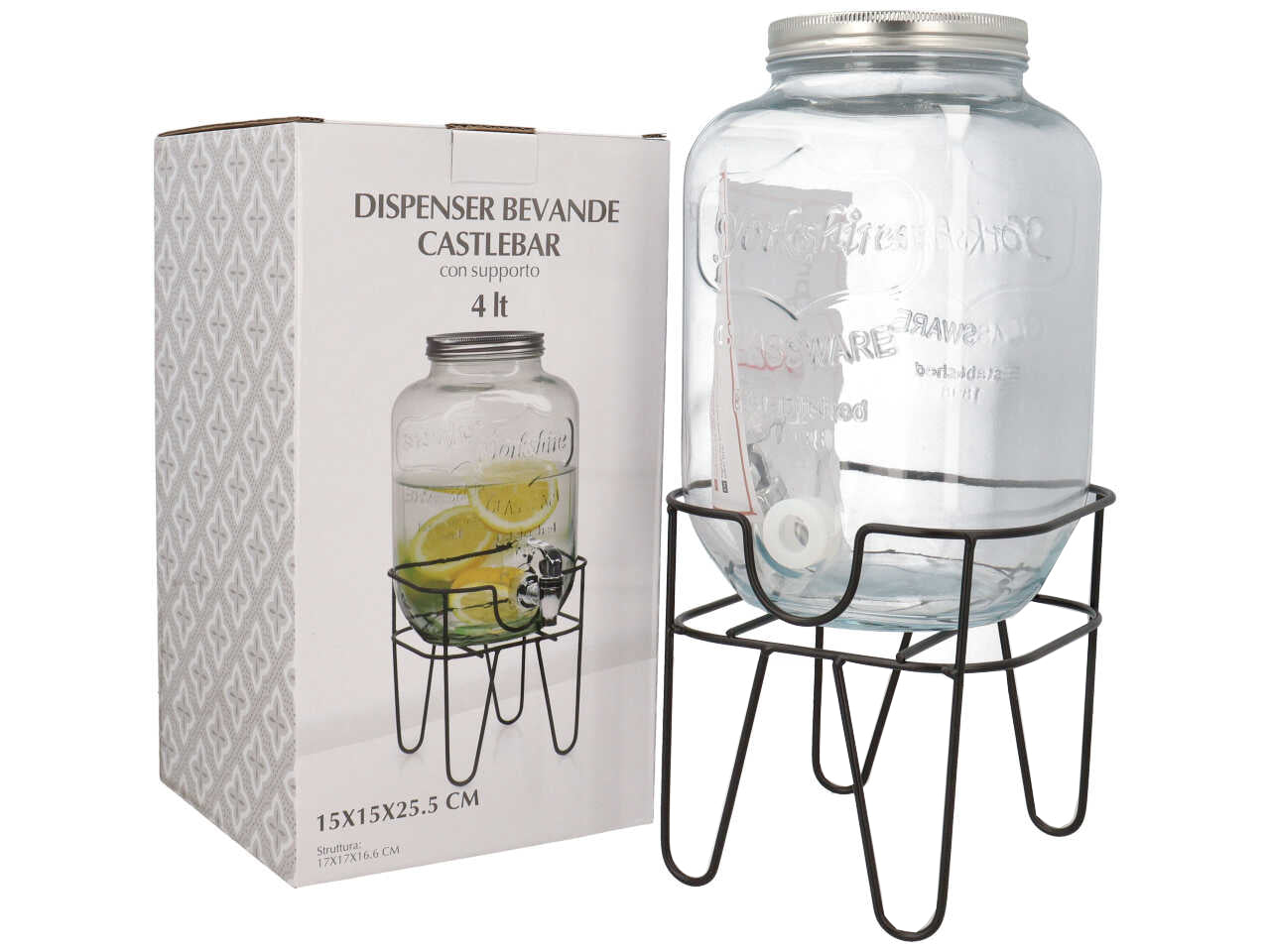 Dispenser bevande linea Castlebar 4 lt con supporto