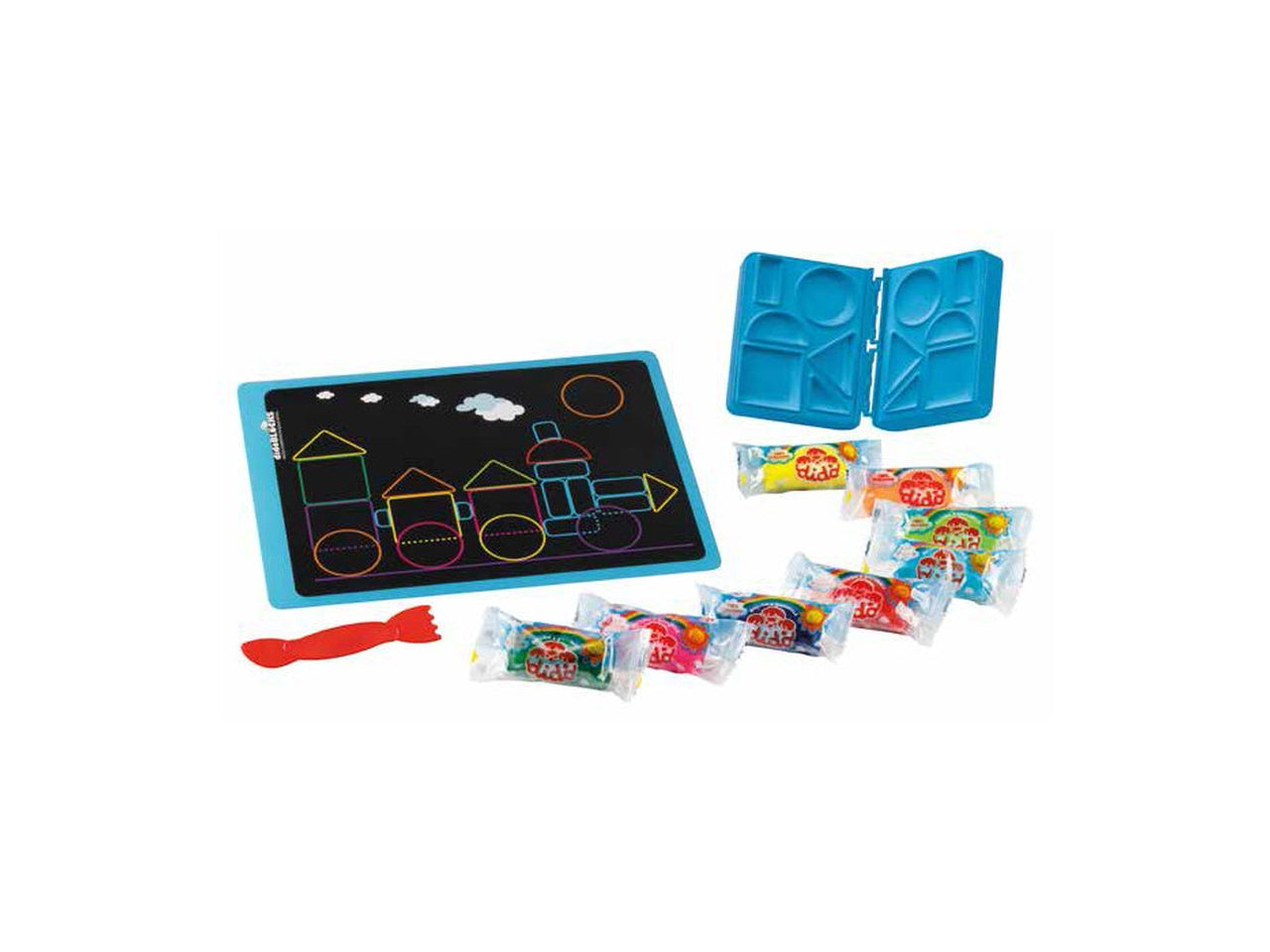 Pasta modellabile Didò Blocks Trenino con maxiformina e baby tablet stampato