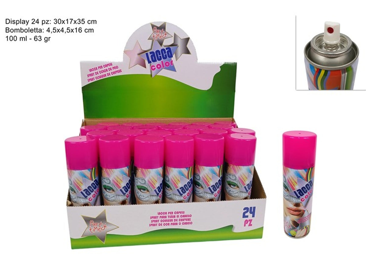 Lacca per capelli spray 100ml fucsia