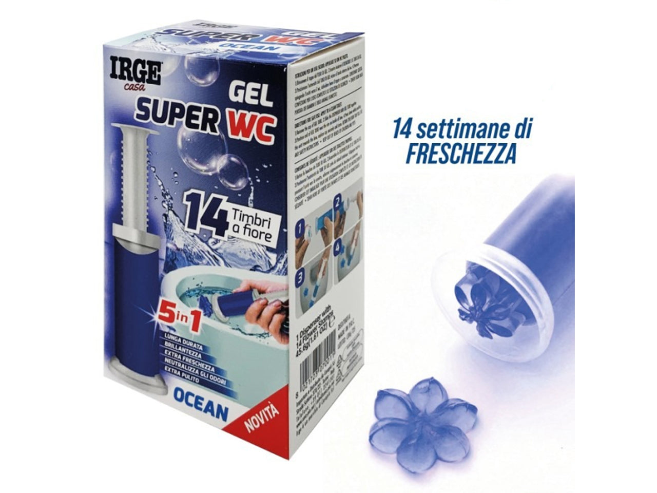 Deo wc gel 14 stampi profumazione ocean