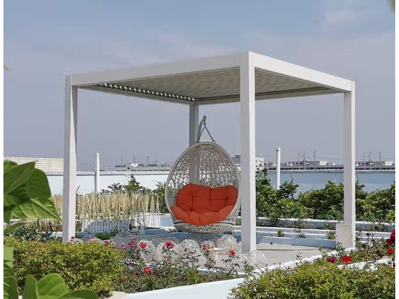 Pergola Bioclimatic alluminio 3x4x2,50cm bianca