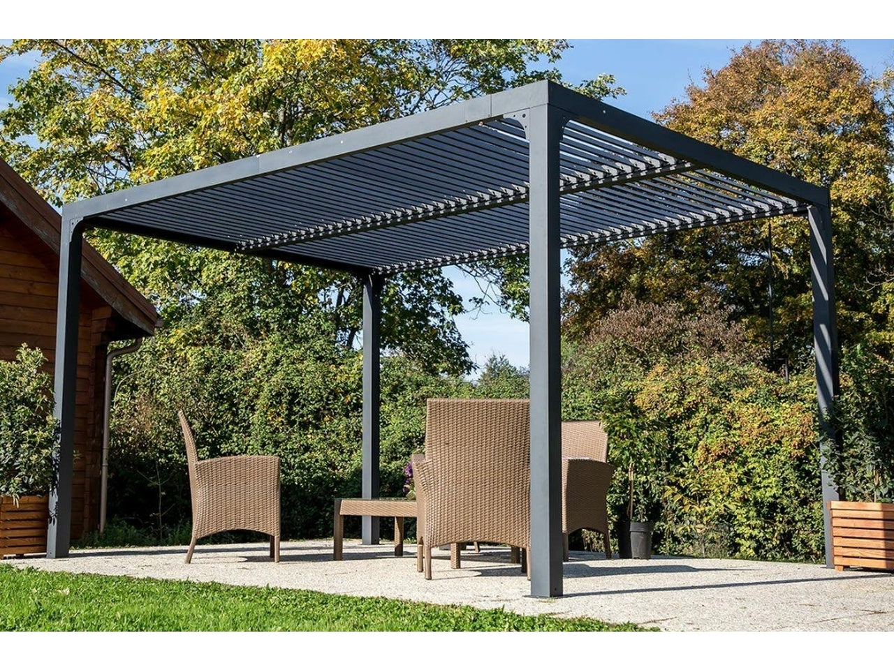 Pergola Bioclimatic alluminio 4x4x2,50cm antracite