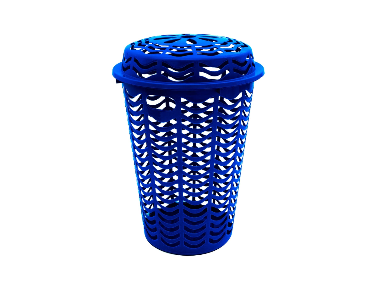 Cestone milleusi con coperchio 46xh.67cm blu