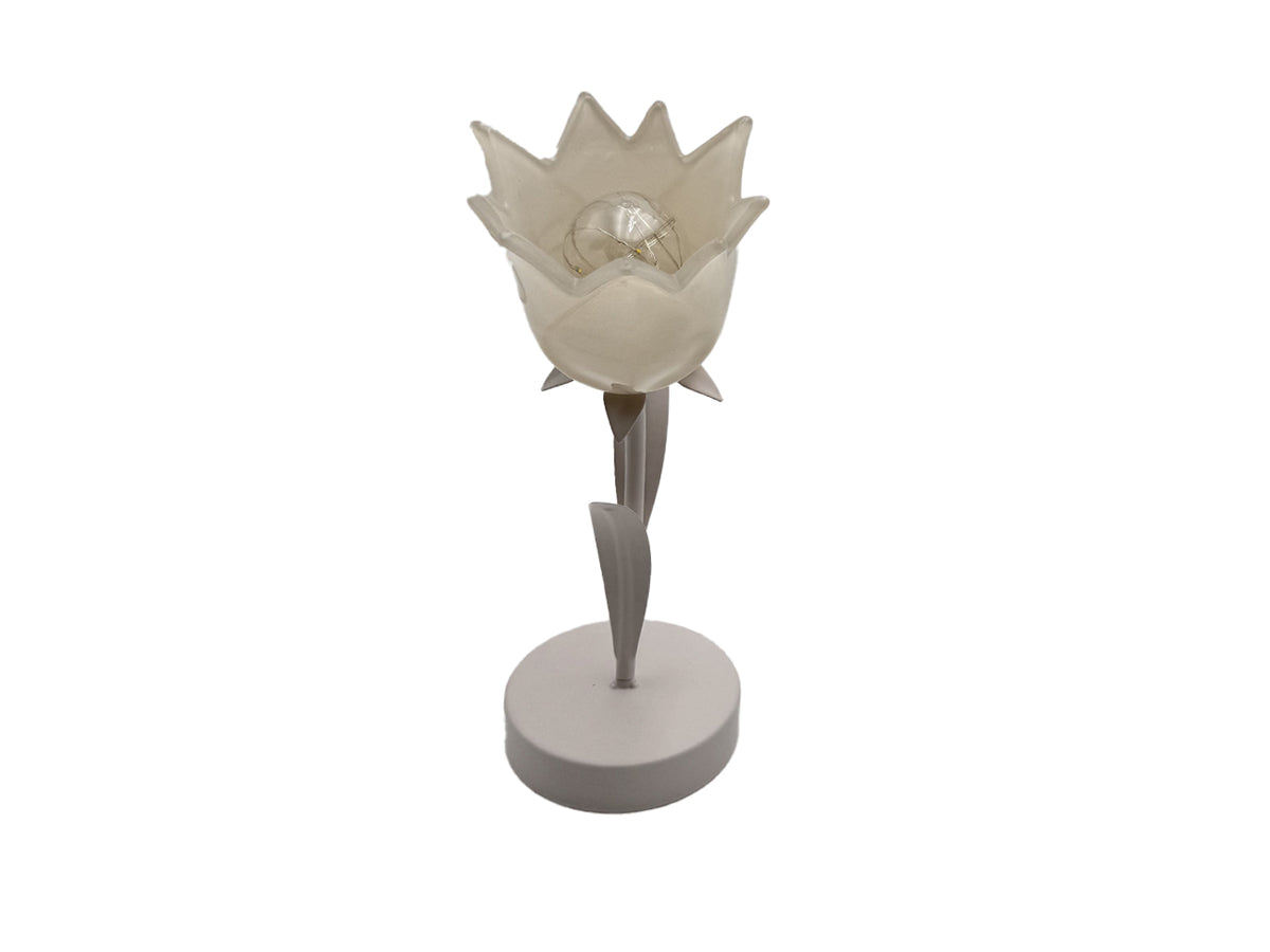 Lume led fiore 16,5x10,5x29cm bianco