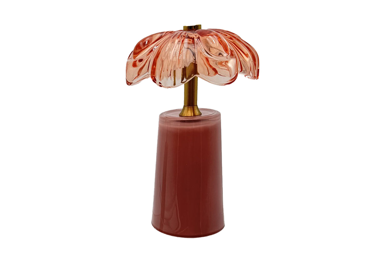 Lume led fiore 11xh.18cm rosa