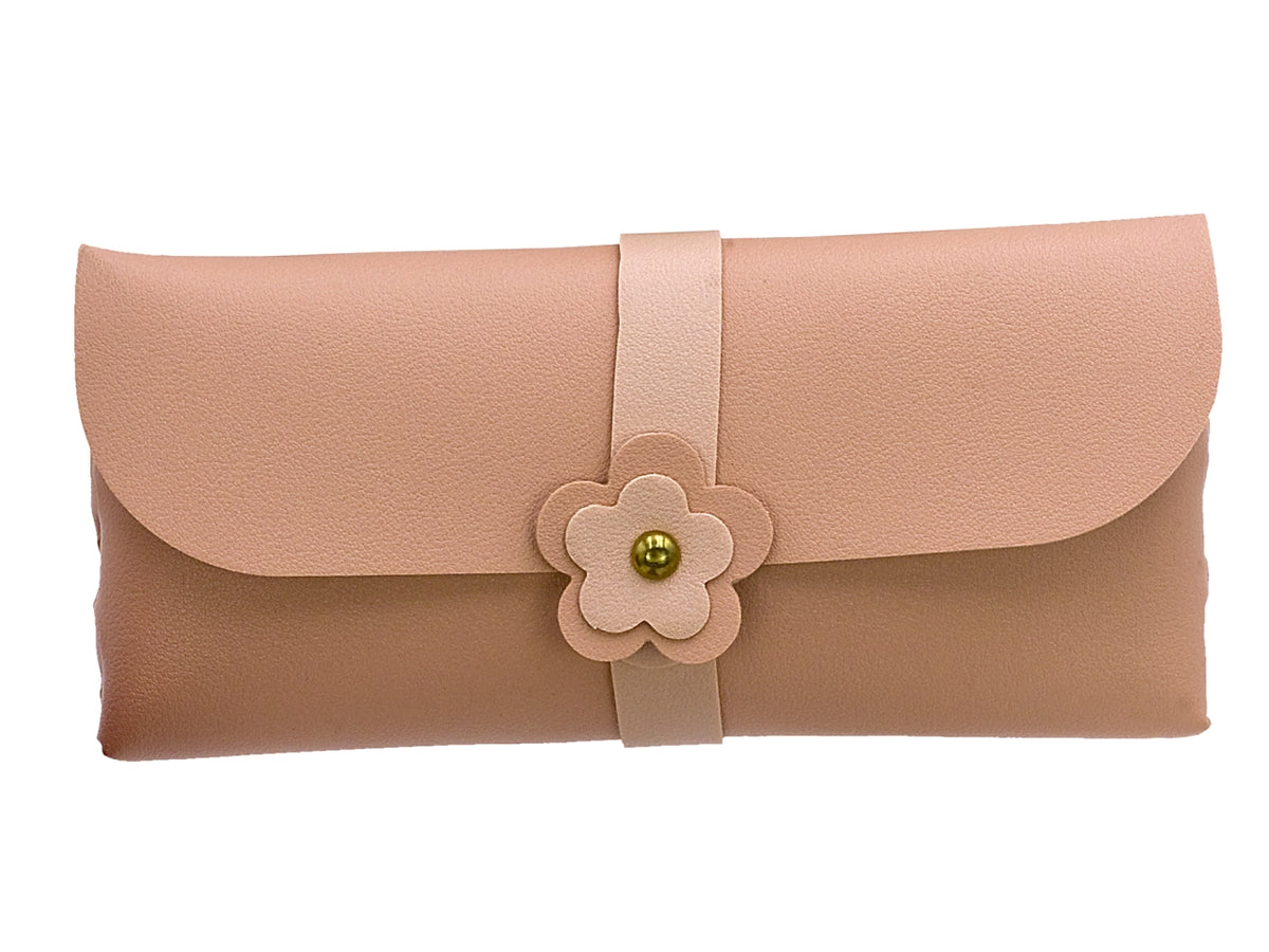 Astuccio pochette in similpelle 19x9x2cm rosa
